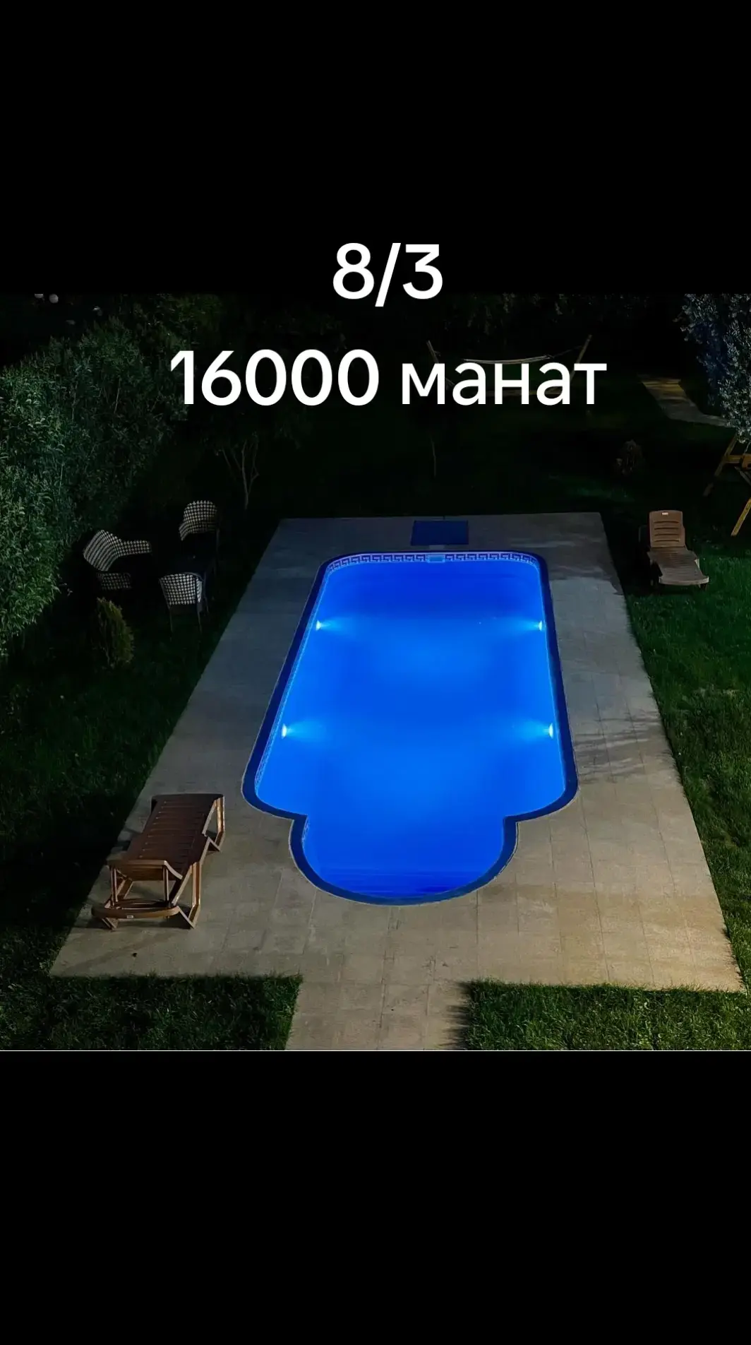 Hovuz 8 ölçüləri 3 metr en, 1.50 hündürlük